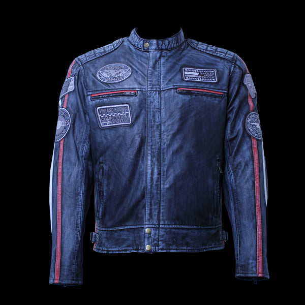 Nexo Cafe Racers Leather Jacket - Denim Wax