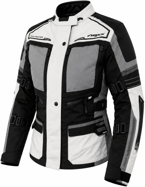 Nexo Ladies Navigator Adventure Jacket - Ice Grey/Black