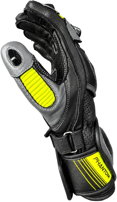 Nexo Youth Superbike Phantom Racing Gloves - Black/Lime