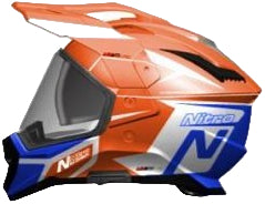 Nitro MX780 Podium Adventure Helmet - White/Orange/Blue
