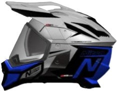 Nitro MX780 Podium Adventure Helmet - Black/Silver/Blue