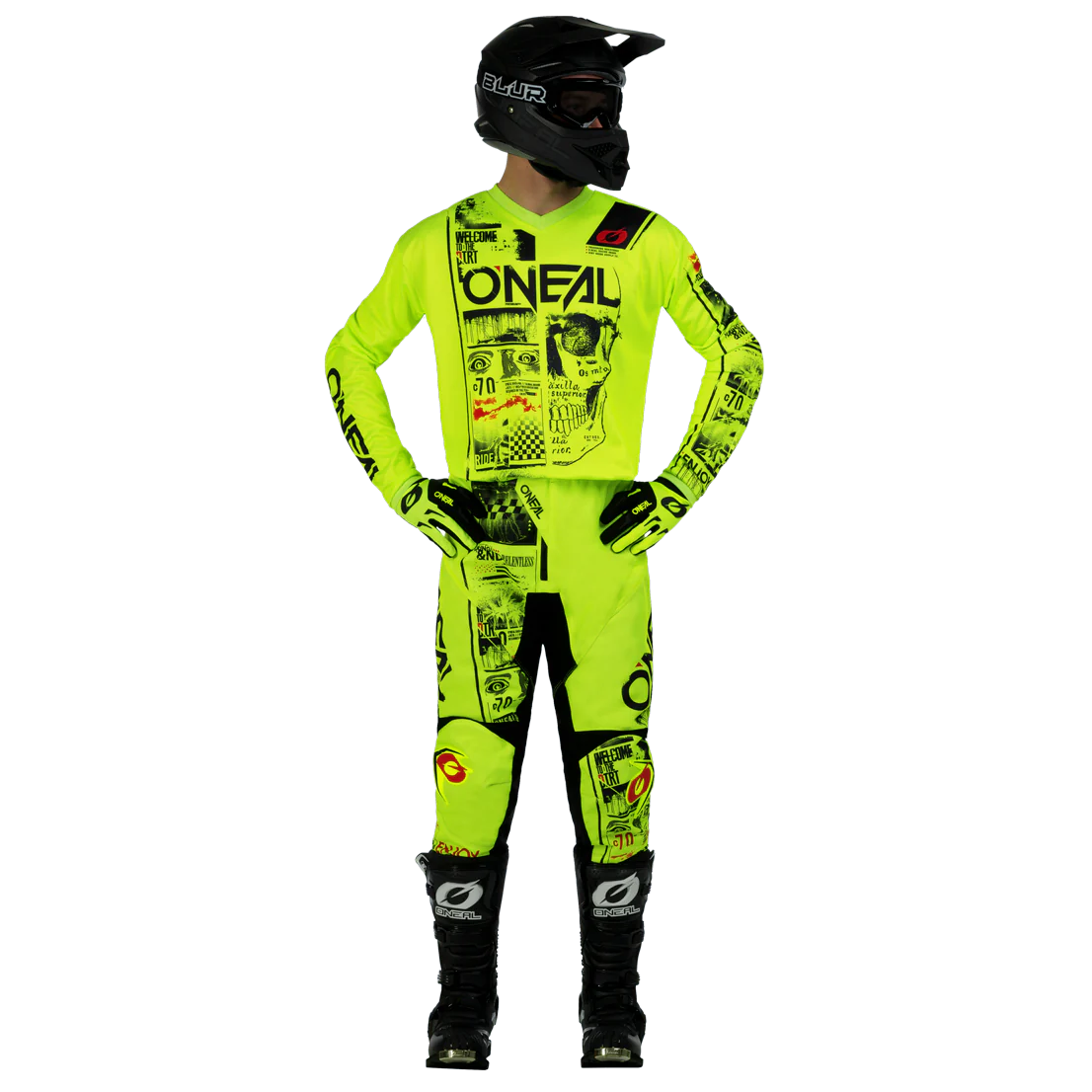 O'Neal 2023 Youth Element Attack Pants Neon Yellow/Black Bike Kings
