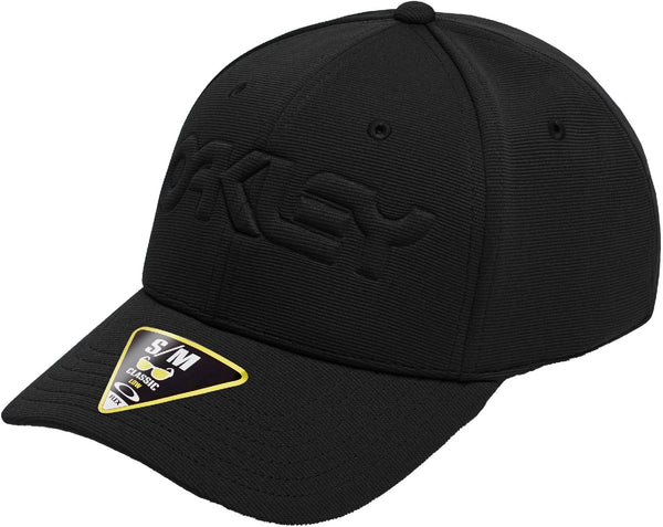 Oakley 6 Panel Stretch Embossed Hat - Blackout