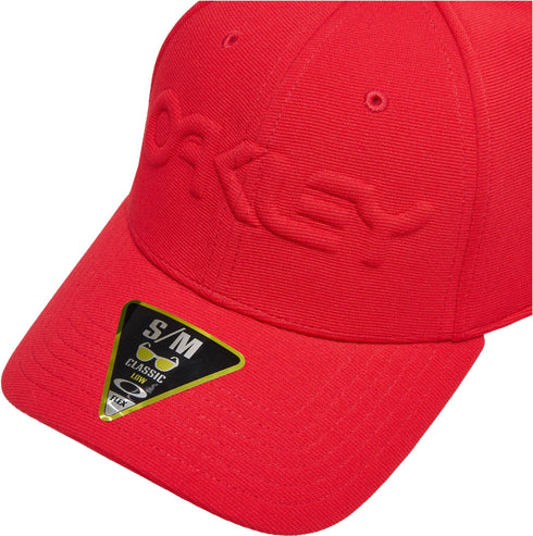 Oakley 6 Panel Stretch Embossed Hat - Red Line