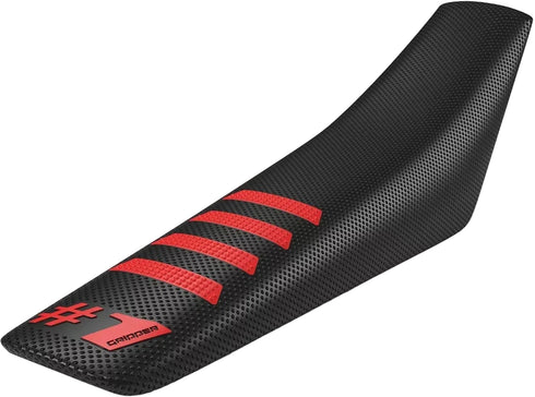 OneGripper Ribbed Seat Cover - Black/Red