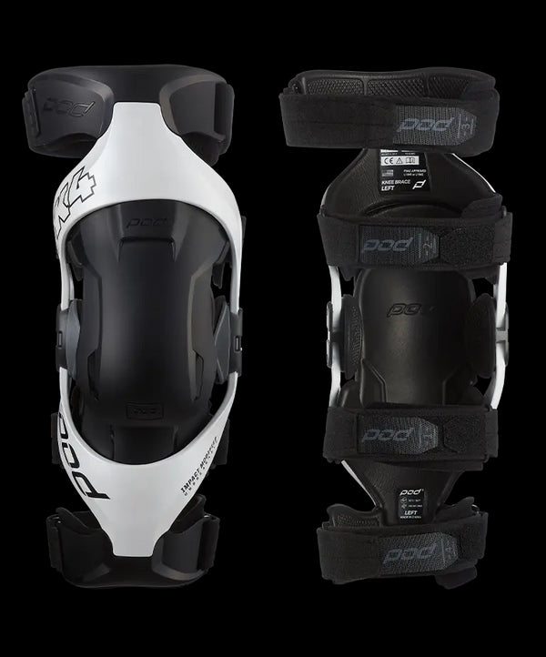 POD K4 2.0 (PR) Knee Brace Set - White/Black