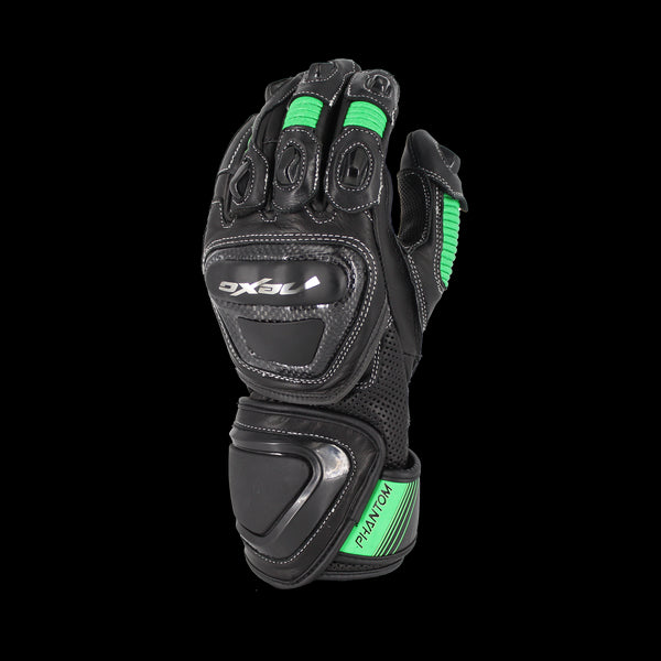 NEXO Phantom Racing Leather Glove - Black/Green
