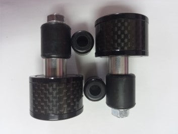 Trickbitz Round Handlebar End Weight with Carbon Inlay