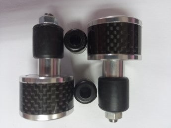Trickbitz Round Handlebar End Weight with Carbon Inlay