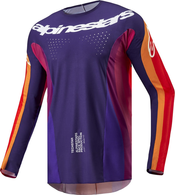 Alpinestars Techstar Pneuma Jersey - Deep Purple/Orange/Deep Blue