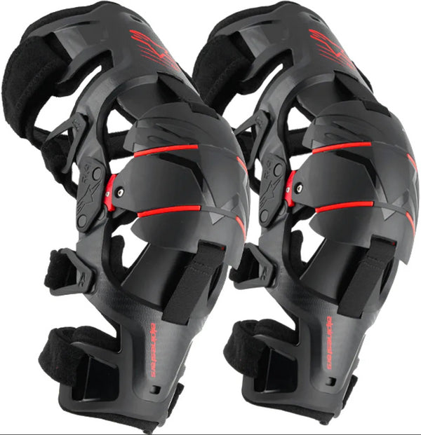 Alpinestars RK-1 Plasma Knee Braces - Black/Red