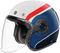 SMK Retro Jet Rebel Helmet - GL153 (White/Blue/Red) — Motorcycle Helmets (image 1 of 3)