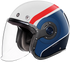 SMK Retro Jet Rebel Helmet - GL153 (White/Blue/Red) — Motorcycle Helmets (image 1 of 3)