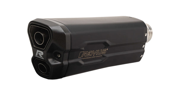 Remus 8 2.0 Race Silencer/Slip-On Exhaust - BMW R1300GS (Black) — Parts & Accessories (image 1 of 6)