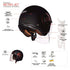 SMK Retro Jet Rebel Helmet - GL153 (White/Blue/Red)