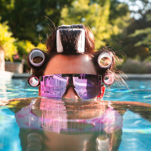 Pit Viper The Originals 2.0 The Exec Wide Sunglasses - HDPV (Polarised Mirror Pink Lens) — Lifestyle (image 7 of 12)