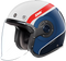 SMK Retro Jet Rebel Helmet - GL153 White/Blue/Red
