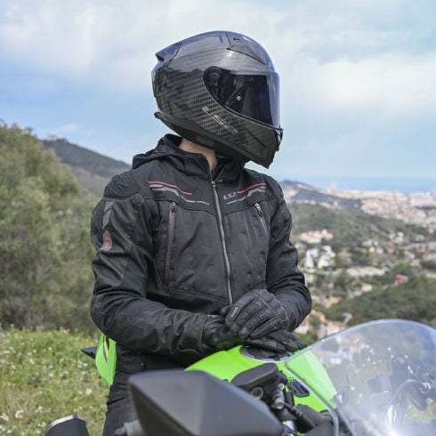 LS2 Mens Ziconium Jacket - Black/Red