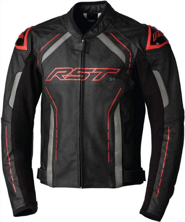 RST S-1 Leather CE Jacket - Black/Red