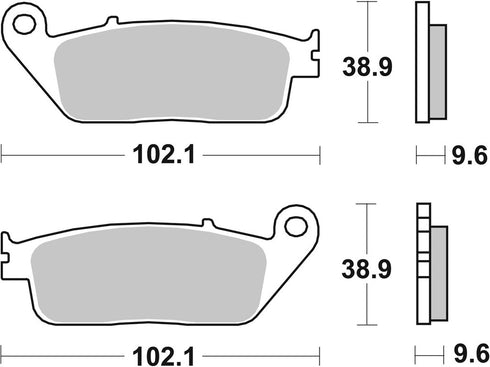 SBS FA196 EVO Sinter Road Front Brake Pads - 630HS (Honda)