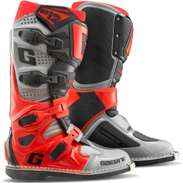 Gaerne SG-12 Forge Boots - Grey/Fluo Orange