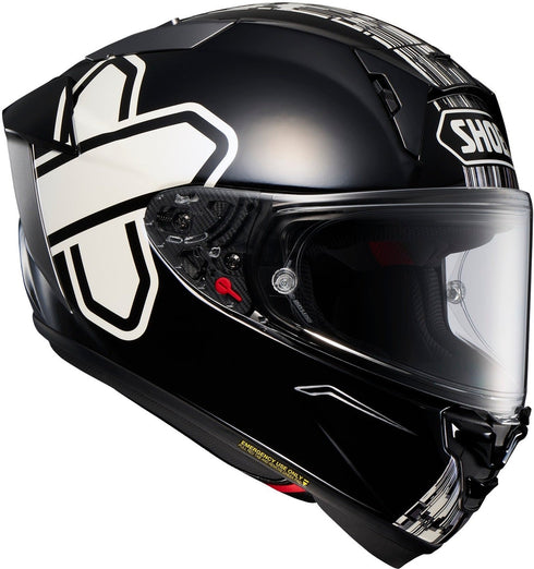 Shoei X-Spirit Pro Cross Logo Helmet - TC-5 (Black/White) — Motorcycle Helmets (image 3 of 4)