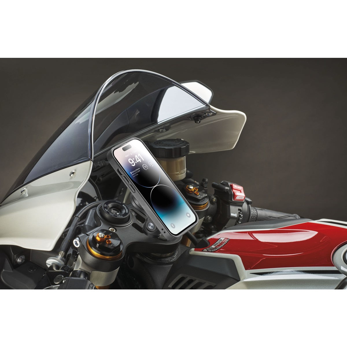 High Power Hella - DIN Short Arm and Fork Stem Mount for iPhone 12 (sku 55348)
