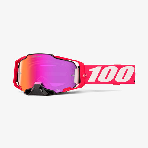 100% Armega HiPER Moto/MTB Goggles - Kloug (HiPER Mirror Dark Red Lens)