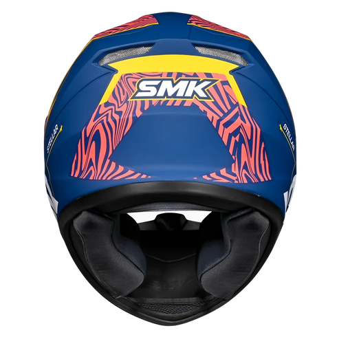 SMK Stellar Fury MA534 Helmet - Blue/Yellow/Orange