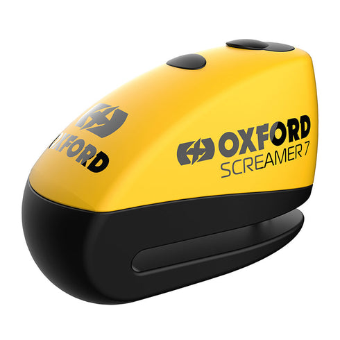 Oxford Screamer 7 Alarm Disc Lock - Yellow/Black