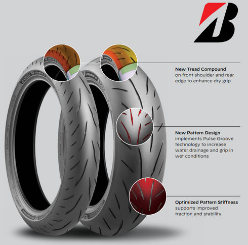 Bridgestone Battlax Hypersport S23 120/70ZR-17 M/C (58W) TL Tyre - Front