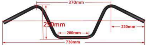 Motorix Hi Rize Chrome Steel Handlebar - 22.2mm