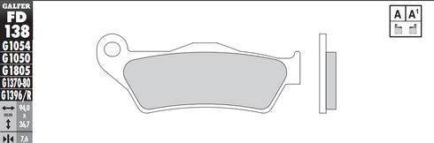 Galfer FA181/SBS671 Sinter Racing Off-Road Brake Pads