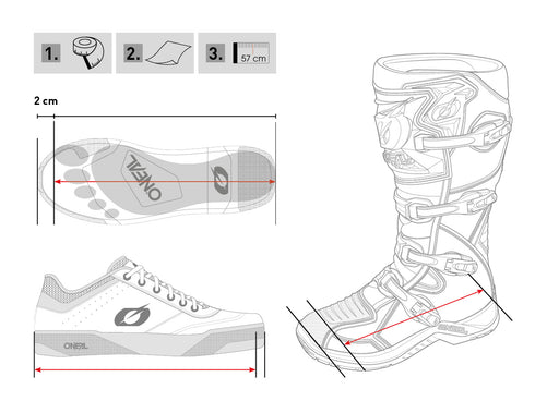 O'Neal 2026 3SRS EC Boots - Black/Charcoal (Version: Stitched Sole) — Motorcycle Gear (image 4 of 4)