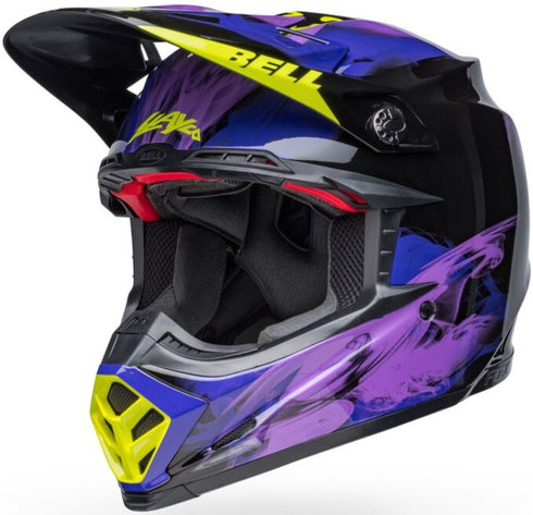 Bell Moto-9S Flex Fasthouse Slayco Helmet - Black/Purple Gloss