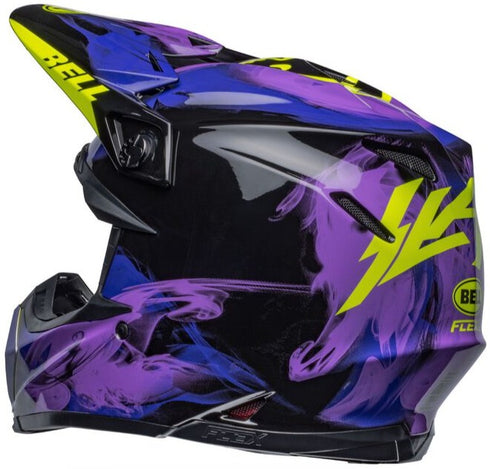 Bell Moto-9S Flex Fasthouse Slayco Helmet - Black/Purple Gloss