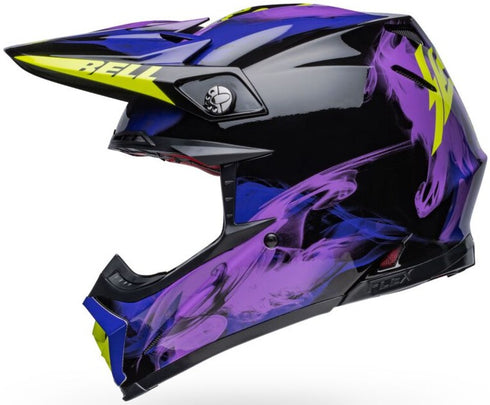Bell Moto-9S Flex Fasthouse Slayco Helmet - Black/Purple Gloss