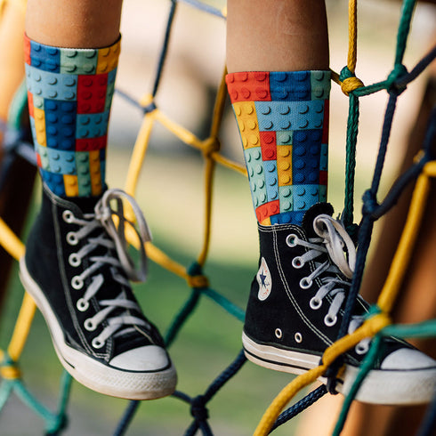 Sox Footwear Kids Crew Socks - Balloon Animal & Blocks Pack