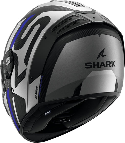 Shark Spartan RS Carbon Shawn Helmet - Black/Silver/Blue Matt DBS