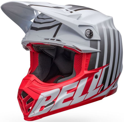 Bell Moto-9S Flex Fasthouse Sprint Helmet - White/Red Matt/Gloss