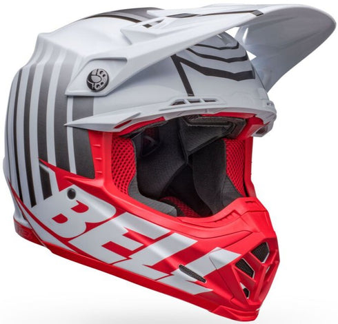 Bell Moto-9S Flex Fasthouse Sprint Helmet - White/Red Matt/Gloss