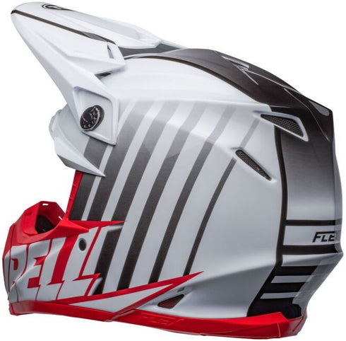 Bell Moto-9S Flex Fasthouse Sprint Helmet - White/Red Matt/Gloss