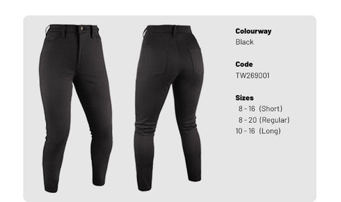 Oxford Ladies Super Jegging 3.0 Reinforced Stretch Denim Jeans - Black (Regular) — Motorcycle Gear (image 13 of 13)