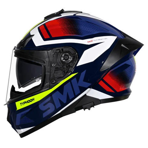 SMK Typhoon Thorn Helmet - GL543 (Blue/White/Red/Hi-Viz Yellow)