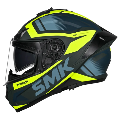 SMK Typhoon Thorn Helmet - MA848 (Black/Hiz Viz Yellow)