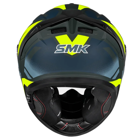 SMK Typhoon Thorn Helmet - MA848 (Black/Hiz Viz Yellow)