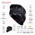SMK Titan Carbon Nero Helmet - GL261 Black/Grey/White