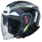SMK GTJ Tourer Helmet - GL614 (Black/Grey/HiViz Yellow)