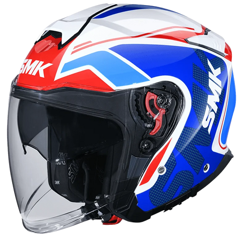 SMK GTJ Tourer GL135 Helmet - White/Red/Blue