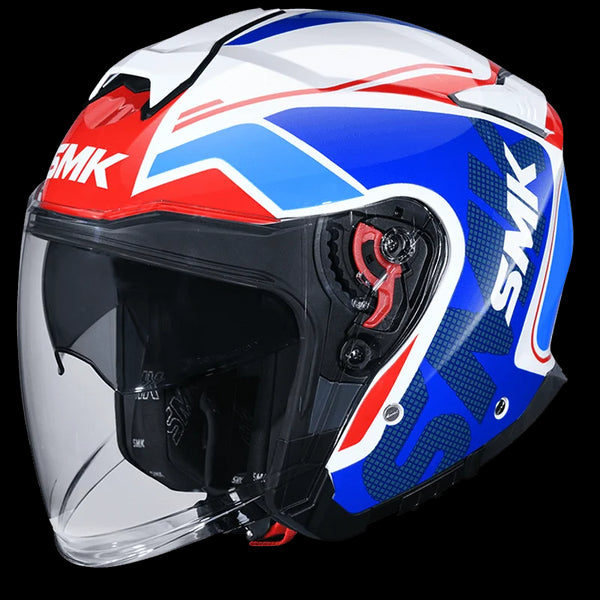 SMK GTJ Tourer GL135 Helmet - White/Red/Blue